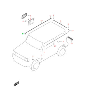 Moldura Delantera Derecha Techo New Jimny