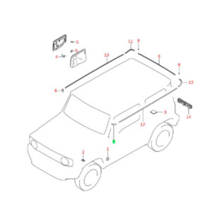 Moldura Delantera Izquierda Techo New Jimny