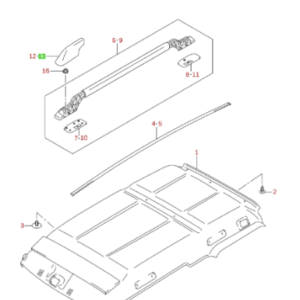 Tapa Moldura Barra De Techo Delantera Izquierda