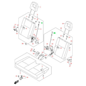 Perilla Seguro Respaldar Asiento Trasero